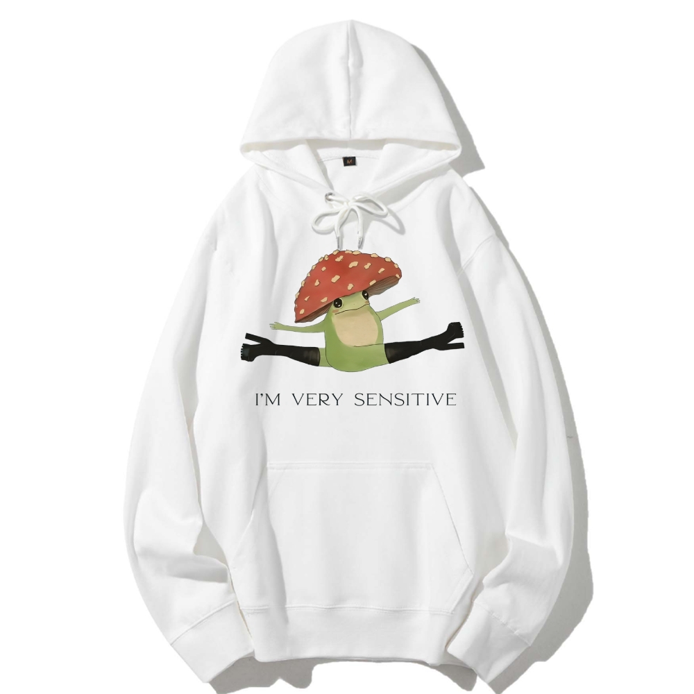 Sensitive Frog Cotton Hoodie