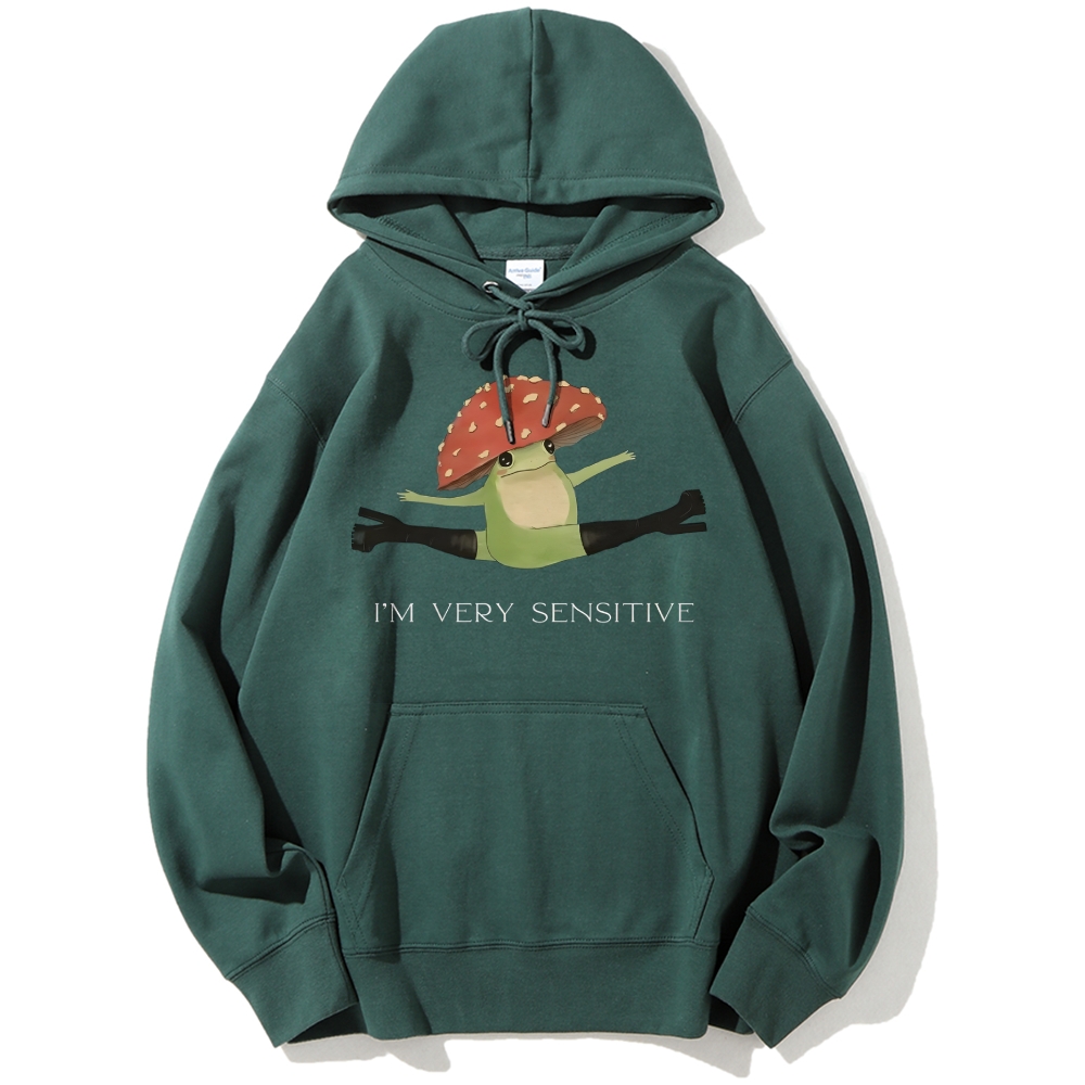 Sensitive Frog Cotton Hoodie