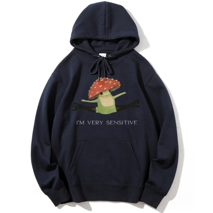Sensitive Frog Cotton Hoodie