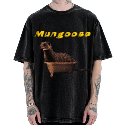 Funny Mungoose Tub Vintage Washed T-shirt