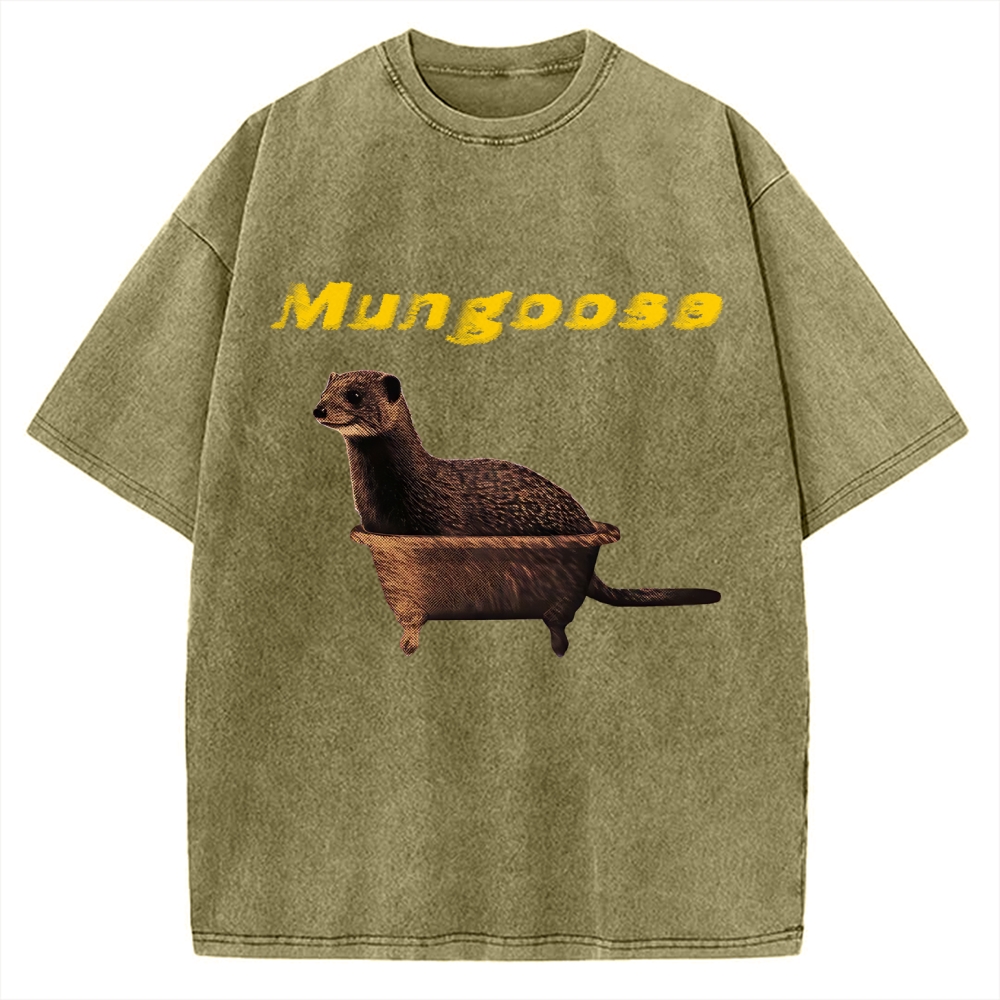 Funny Mungoose Tub Vintage Washed T-shirt