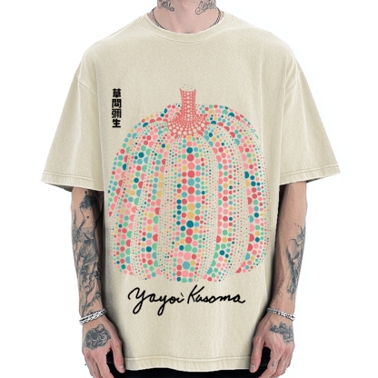 Yayoi Kusama Pumpkin Vintage Washed T-shirt