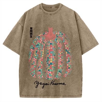 Yayoi Kusama Pumpkin Vintage Washed T-shirt