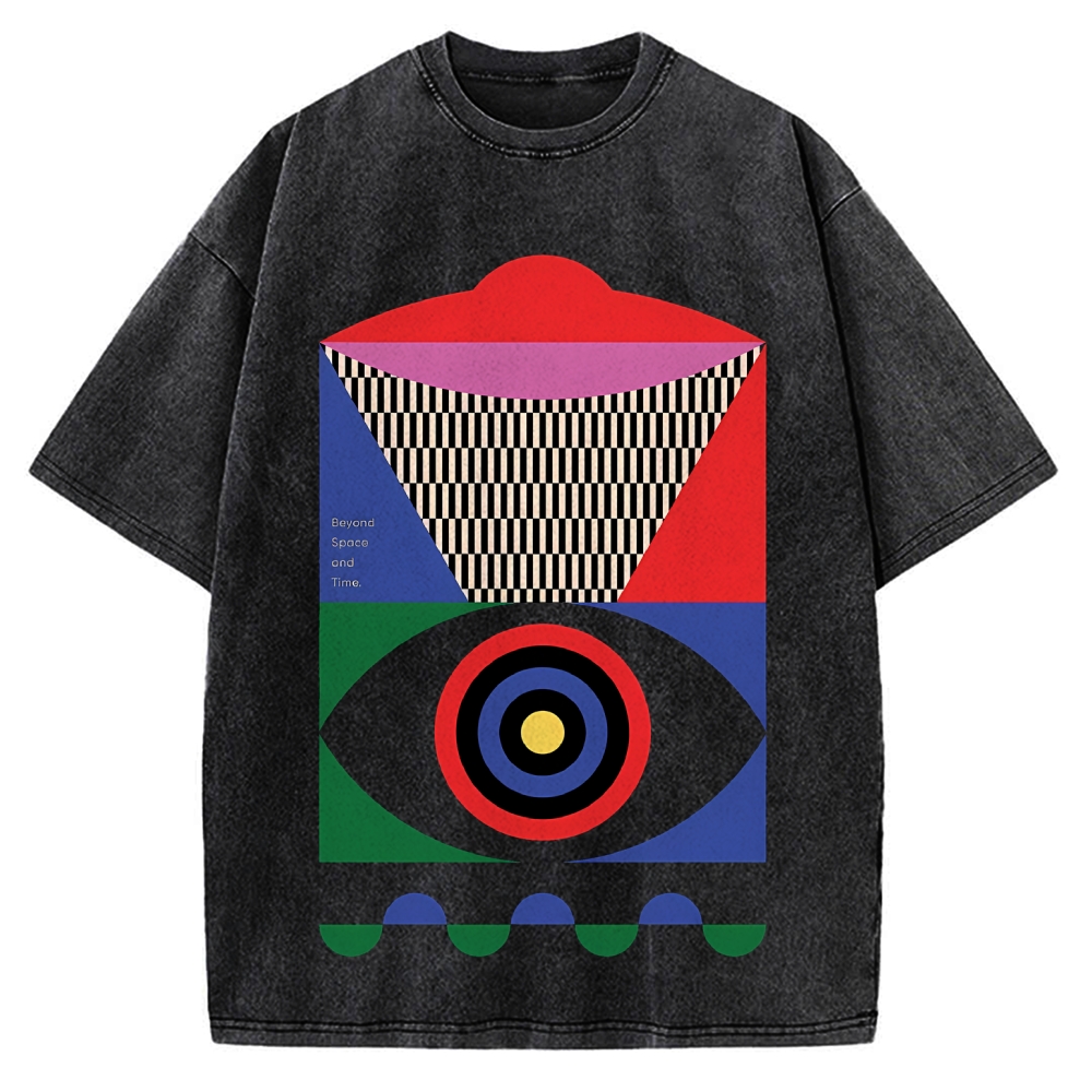 Abstract Minimalist Eye Vintage Washed T-shirt