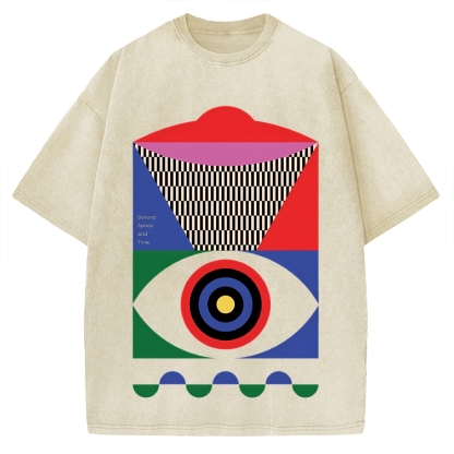 Abstract Minimalist Eye Vintage Washed T-shirt