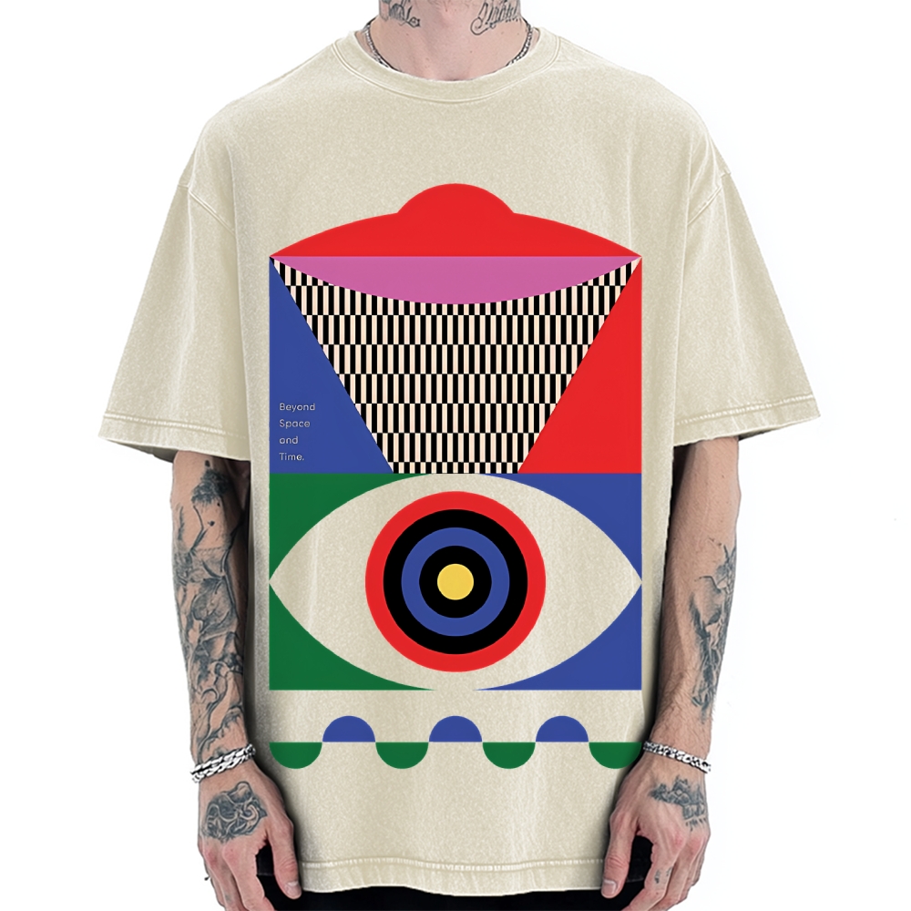 Abstract Minimalist Eye Vintage Washed T-shirt