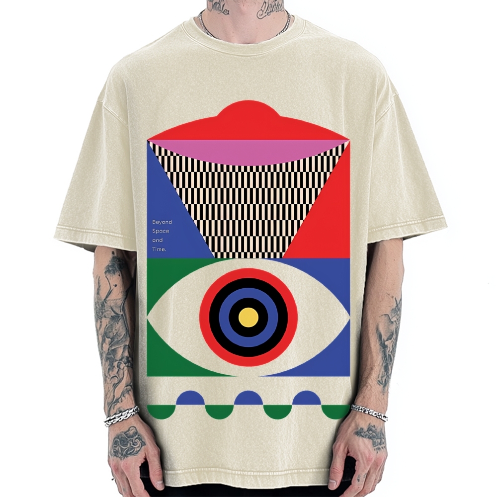 Abstract Minimalist Eye Vintage Washed T-shirt