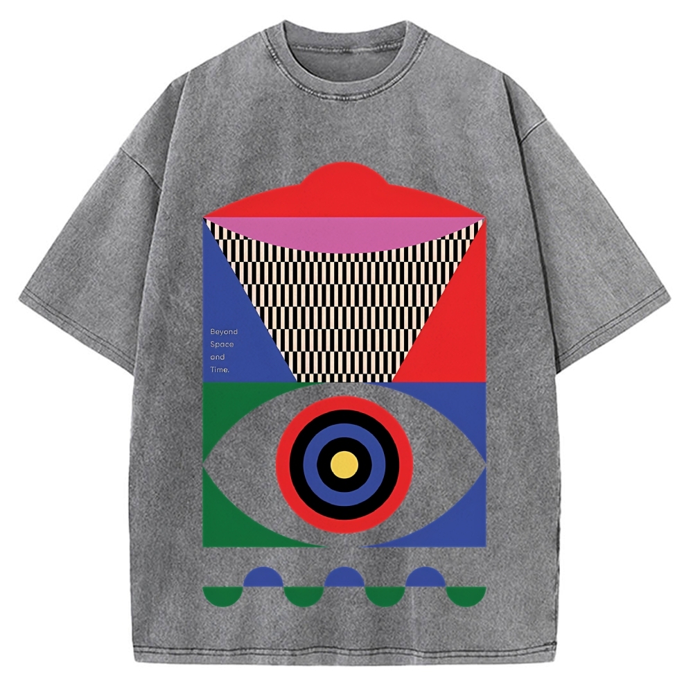 Abstract Minimalist Eye Vintage Washed T-shirt