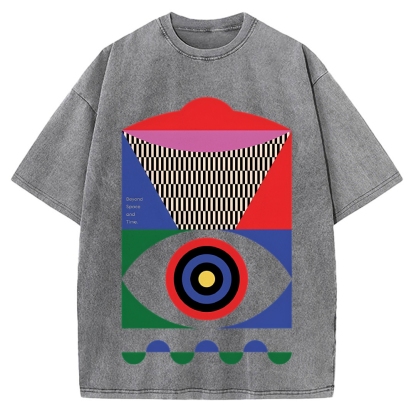 Abstract Minimalist Eye Vintage Washed T-shirt