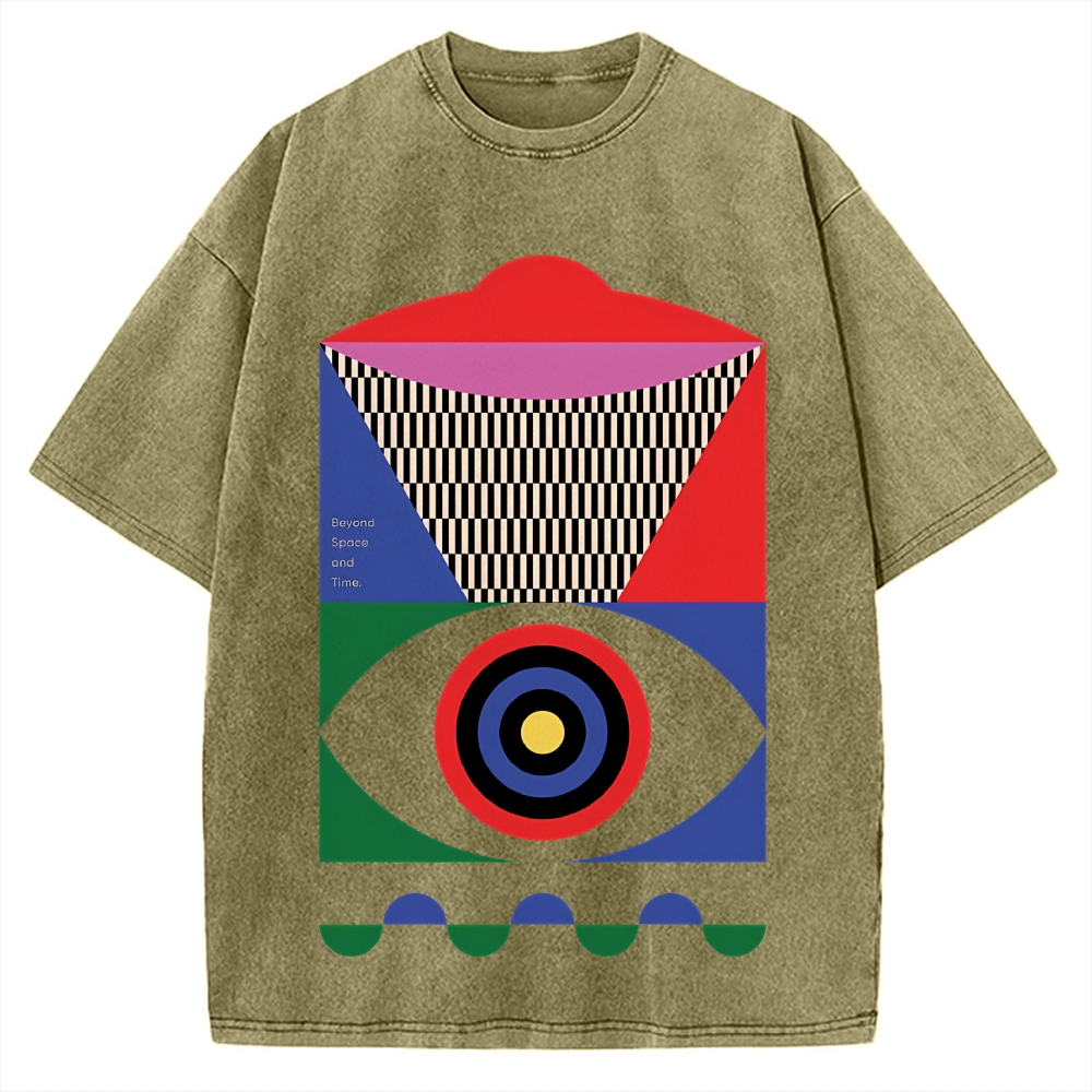 Abstract Minimalist Eye Vintage Washed T-shirt
