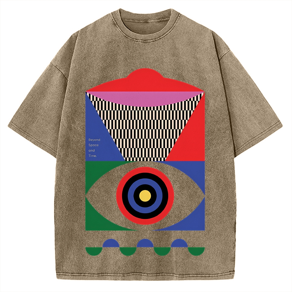 Abstract Minimalist Eye Vintage Washed T-shirt