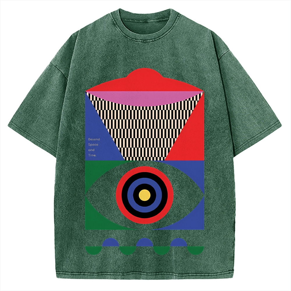 Abstract Minimalist Eye Vintage Washed T-shirt