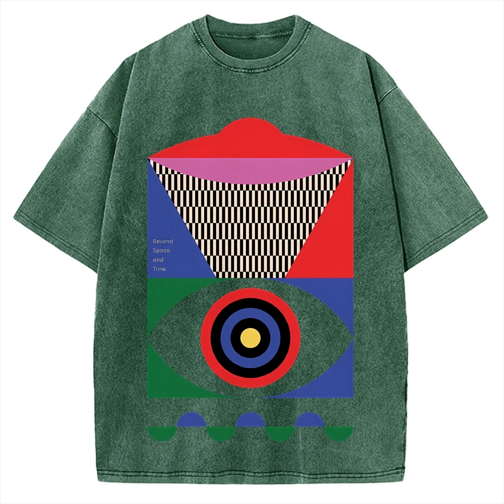Abstract Minimalist Eye Vintage Washed T-shirt