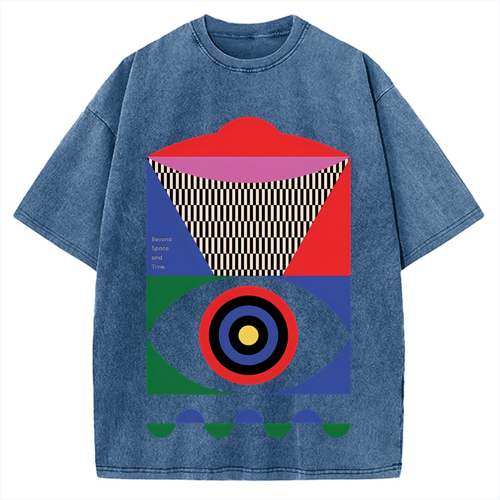 Abstract Minimalist Eye Vintage Washed T-shirt