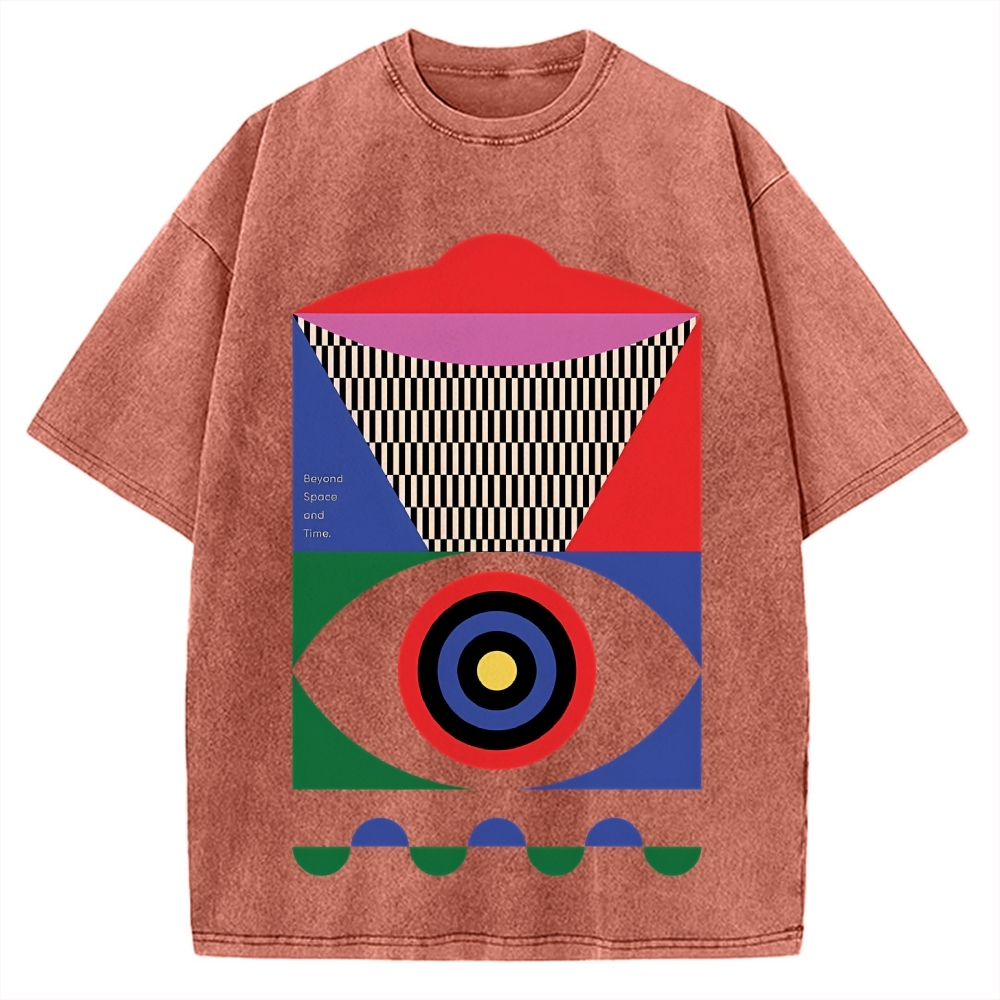 Abstract Minimalist Eye Vintage Washed T-shirt