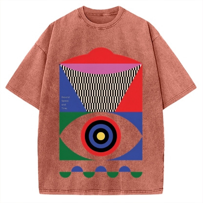 Abstract Minimalist Eye Vintage Washed T-shirt