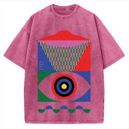 Abstract Minimalist Eye Vintage Washed T-shirt