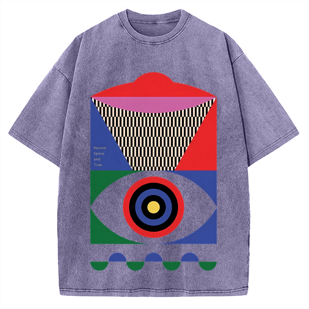 Abstract Minimalist Eye Vintage Washed T-shirt