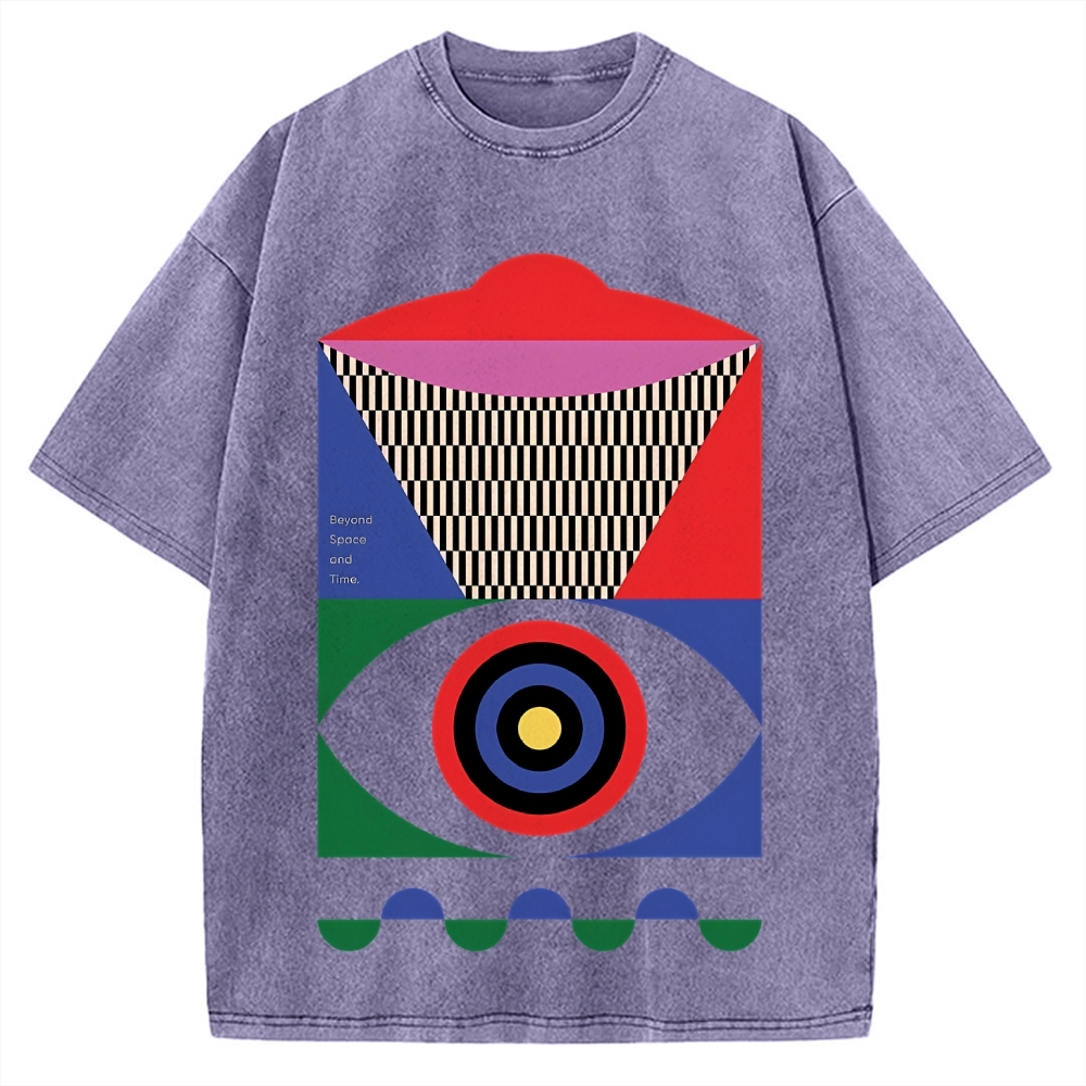 Abstract Minimalist Eye Vintage Washed T-shirt