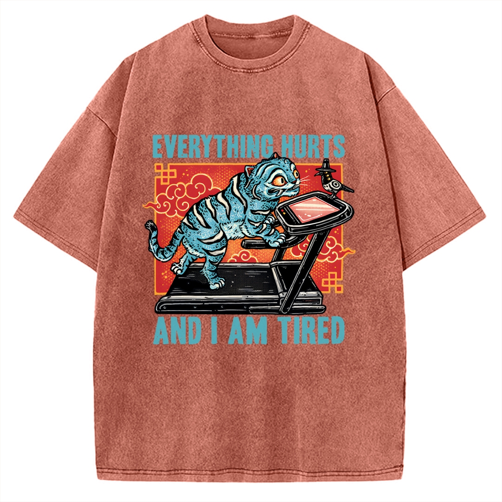 Tired Blue Tiger Vintage Washed T-shirt