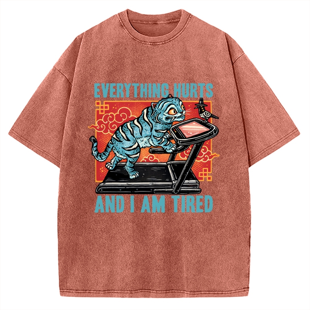Tired Blue Tiger Vintage Washed T-shirt