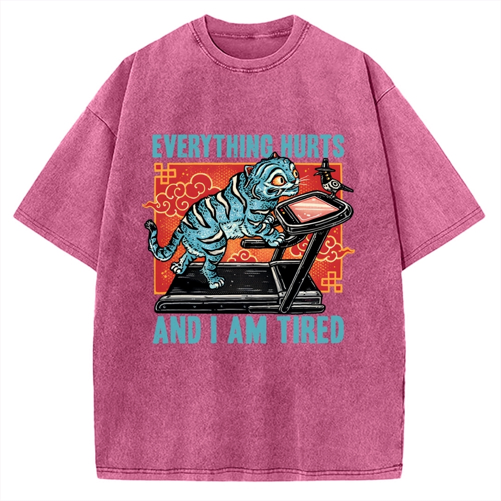 Tired Blue Tiger Vintage Washed T-shirt