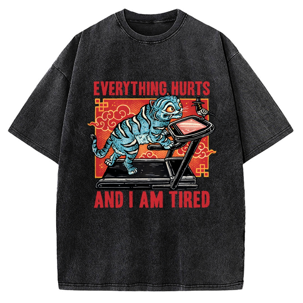 Tired Blue Tiger Vintage Washed T-shirt