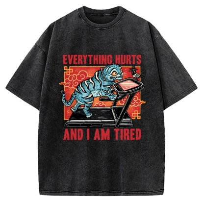 Tired Blue Tiger Vintage Washed T-shirt