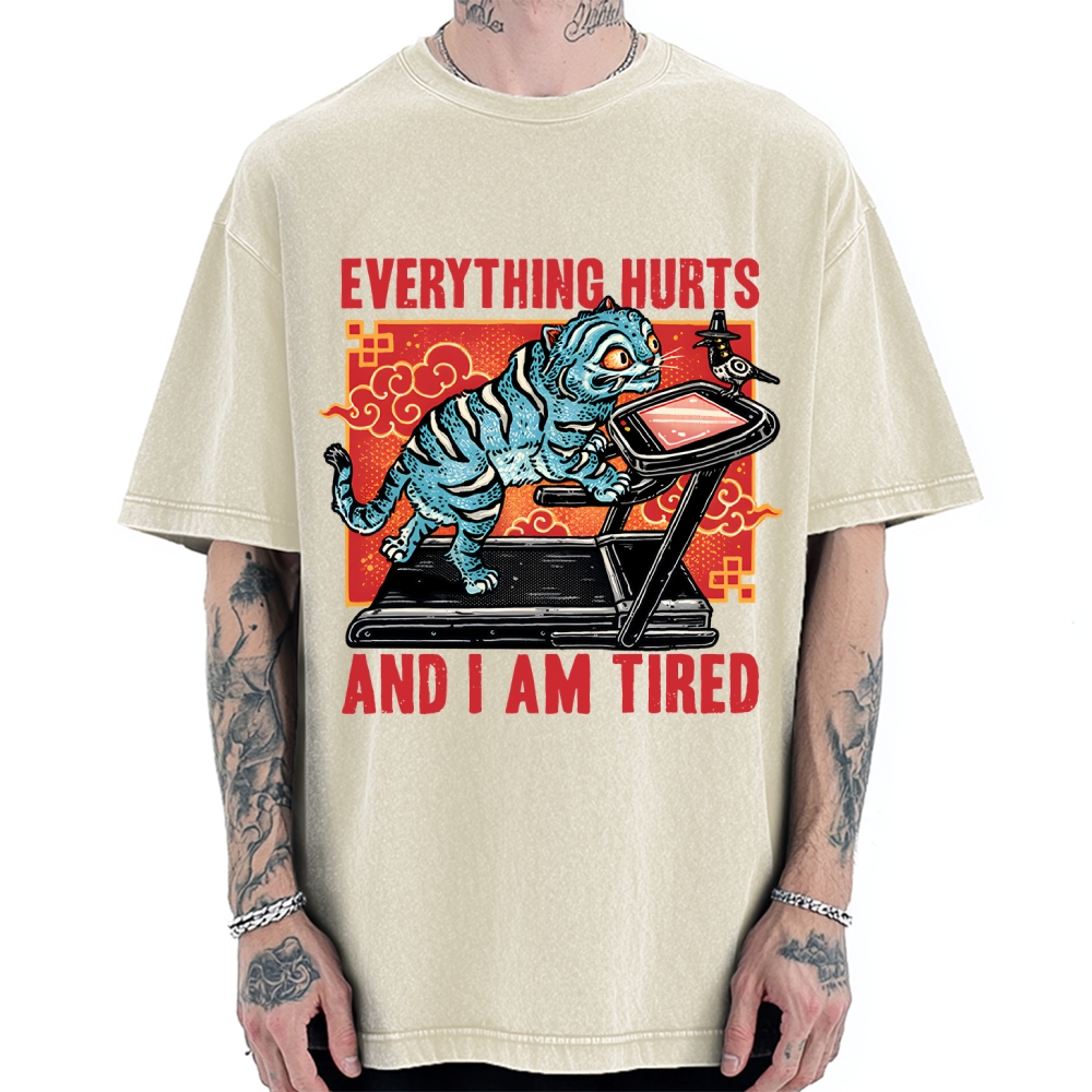 Tired Blue Tiger Vintage Washed T-shirt