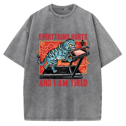 Tired Blue Tiger Vintage Washed T-shirt