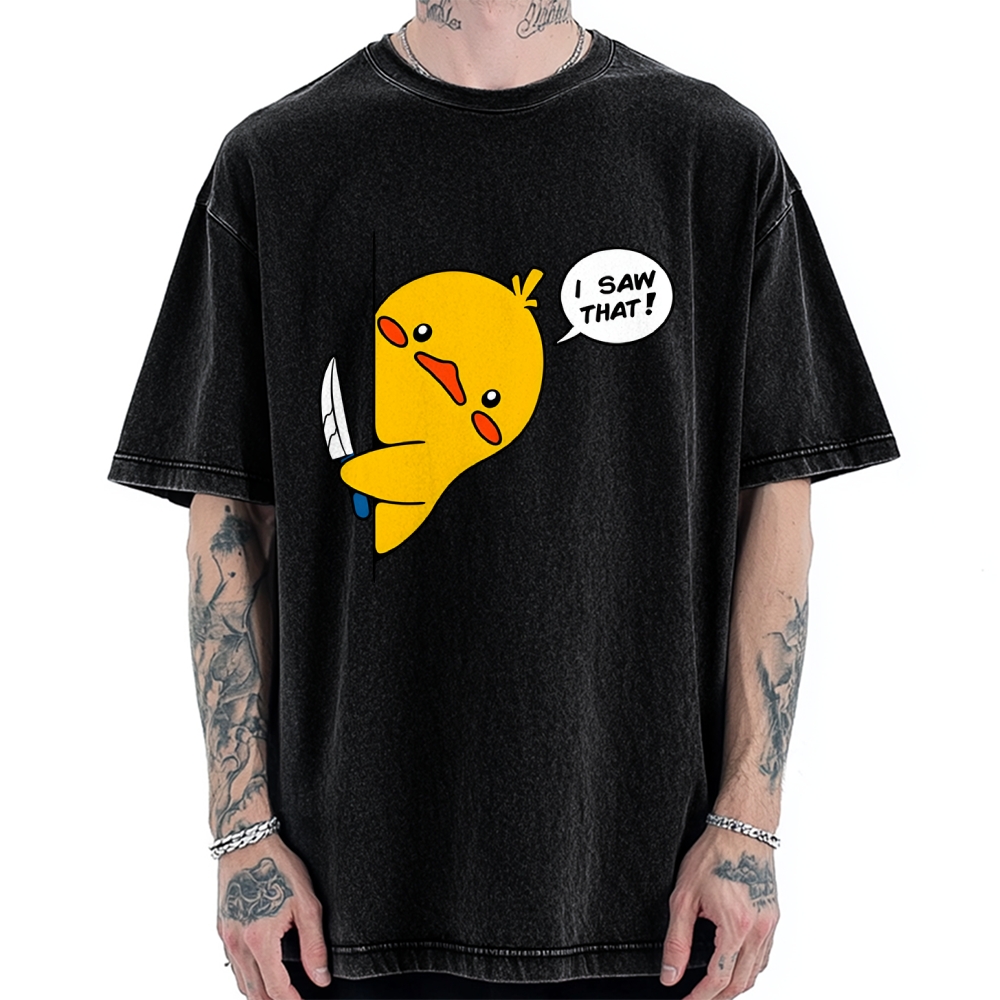 I Saw That - Funny Duck Vintage Washed T-shirt