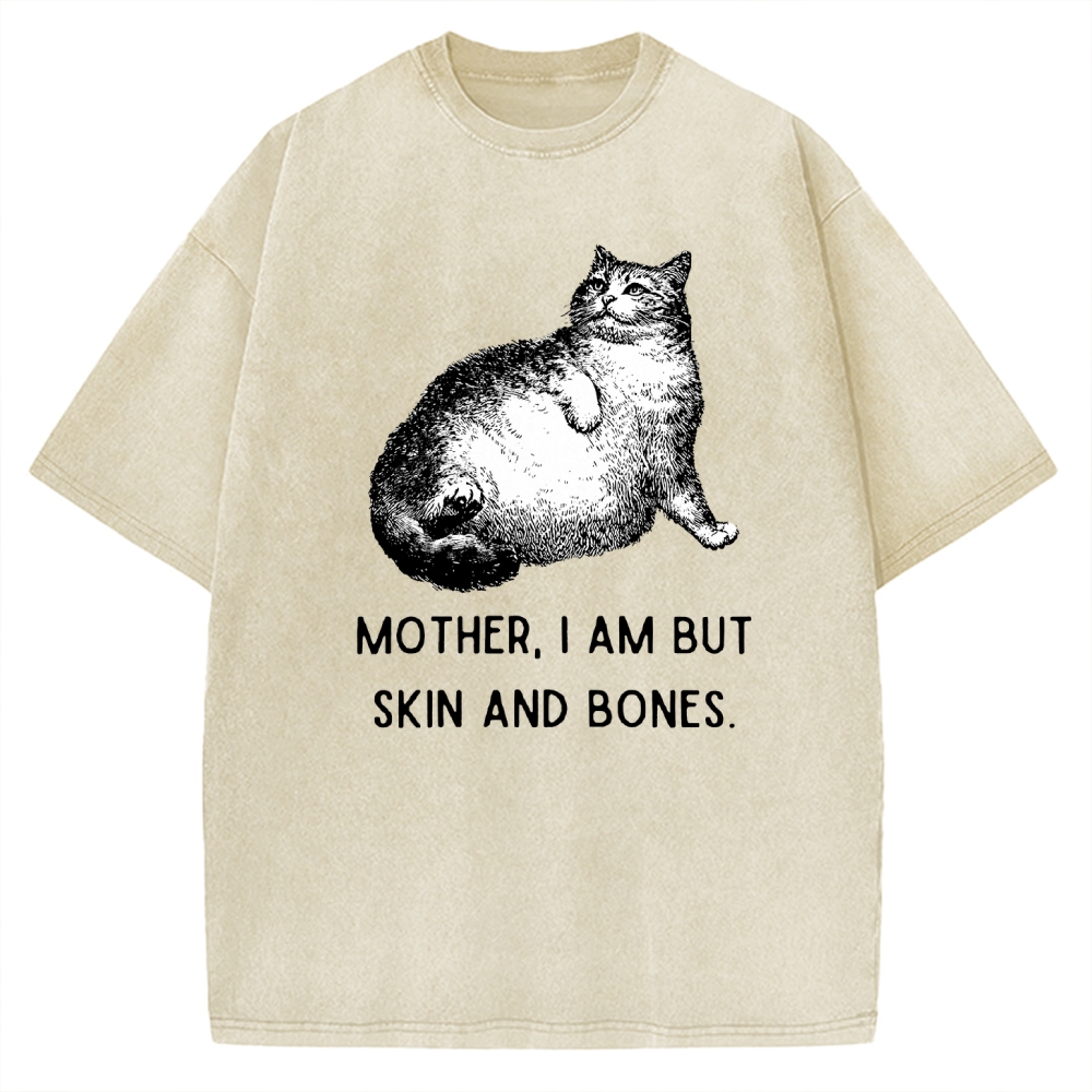Skin & Bones Cat Vintage Washed T-shirt