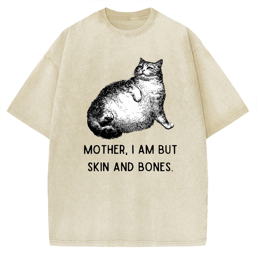 Skin & Bones Cat Vintage Washed T-shirt