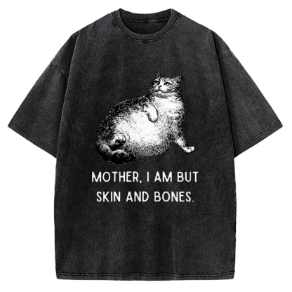 Skin & Bones Cat Vintage Washed T-shirt