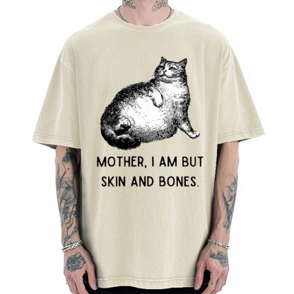 Skin & Bones Cat Vintage Washed T-shirt