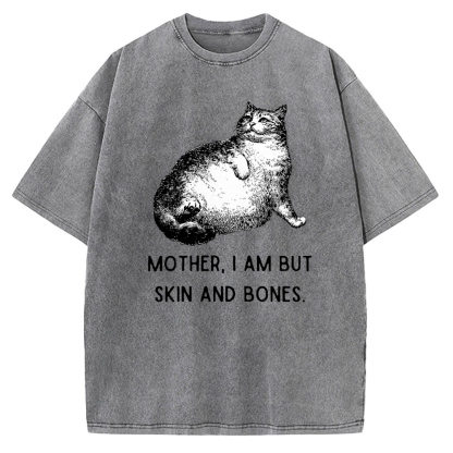 Skin & Bones Cat Vintage Washed T-shirt