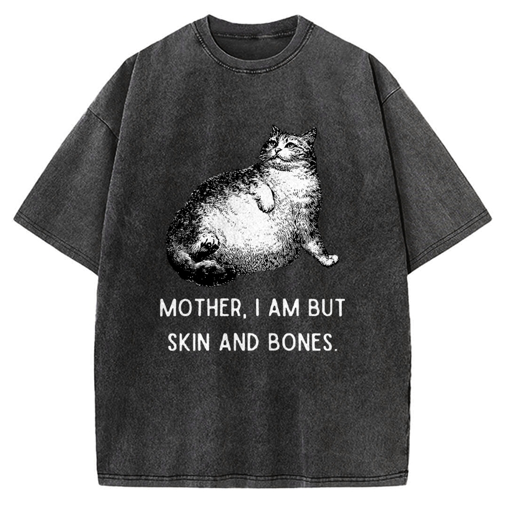 Skin & Bones Cat Vintage Washed T-shirt