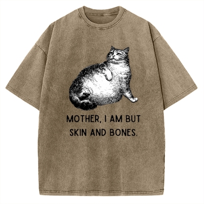 Skin & Bones Cat Vintage Washed T-shirt