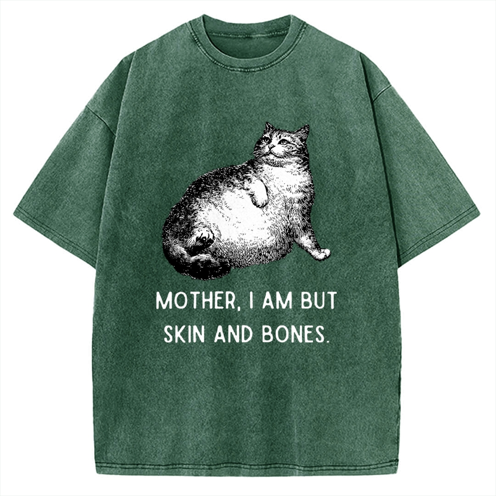 Skin & Bones Cat Vintage Washed T-shirt