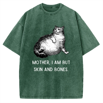 Skin & Bones Cat Vintage Washed T-shirt