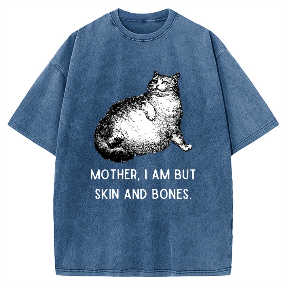 Skin & Bones Cat Vintage Washed T-shirt