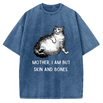 Skin & Bones Cat Vintage Washed T-shirt