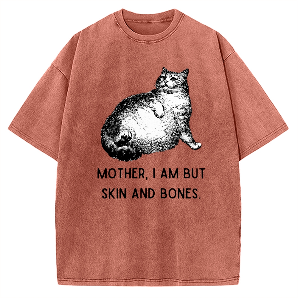 Skin & Bones Cat Vintage Washed T-shirt