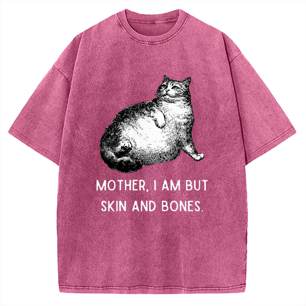 Skin & Bones Cat Vintage Washed T-shirt