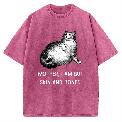 Skin & Bones Cat Vintage Washed T-shirt