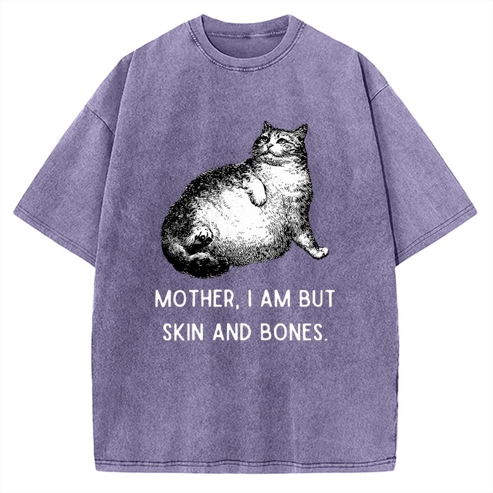 Skin & Bones Cat Vintage Washed T-shirt