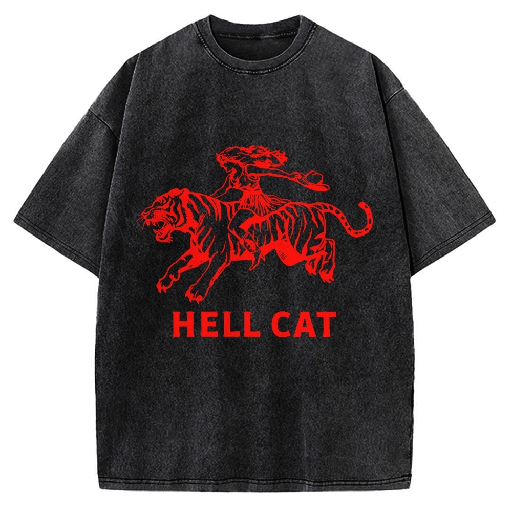 Vintage Cowgirl Hell Cat Vintage Washed T-shirt