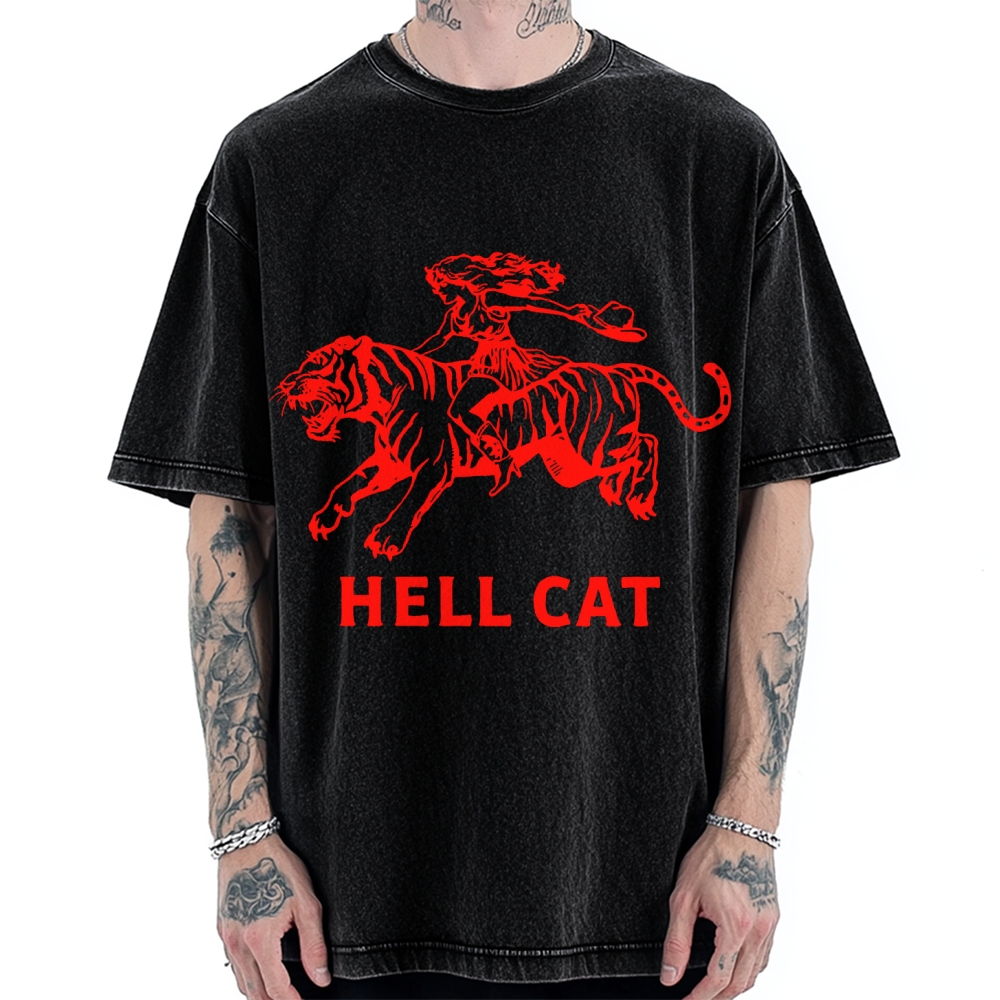 Vintage Cowgirl Hell Cat Vintage Washed T-shirt