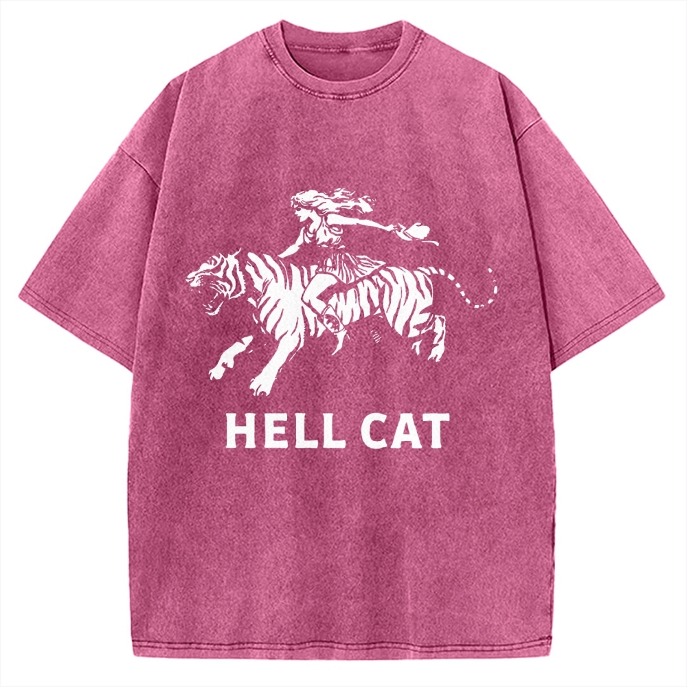 Vintage Cowgirl Hell Cat Vintage Washed T-shirt