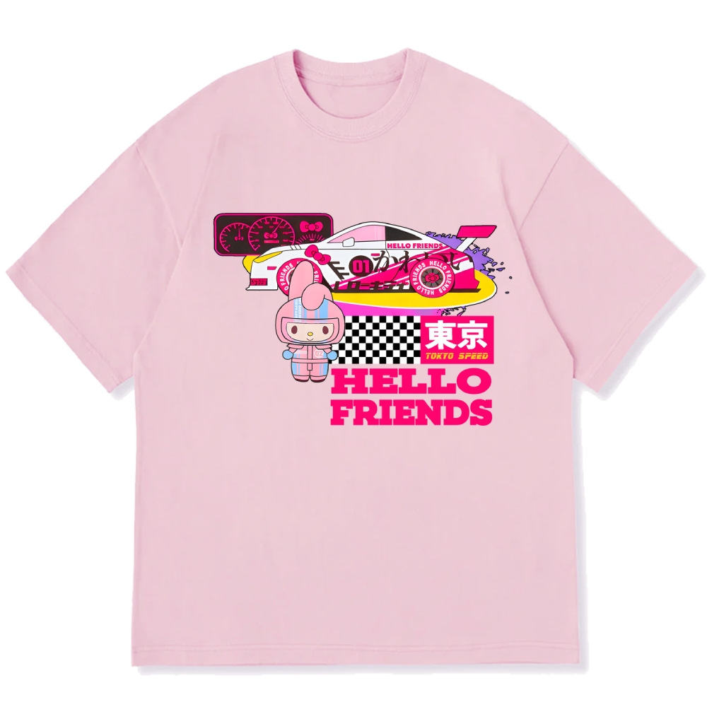 Fashion Bunny Girl Easter Bunny Cotton casual T-shirt